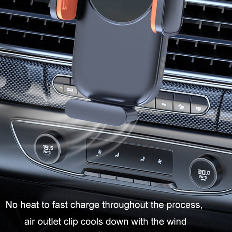Car Wireless Charging Outlet Navigation Mobile Phone Holder(Single Hook Type)