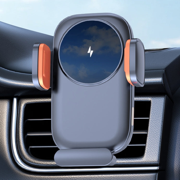 Car Wireless Charging Outlet Navigation Mobile Phone Holder(Single Hook Type)