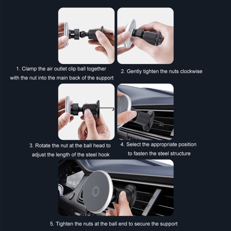 Car Wireless Magnetic Atmosphere Light Mobile Phone Holder(W17)