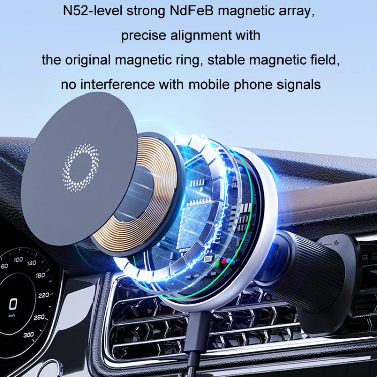 Car Wireless Magnetic Atmosphere Light Mobile Phone Holder(W17)
