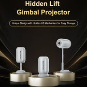 TS-6 Android 11 WiFi6 4K Mini Projector Hidden Lift Gimbal Projector AU Plug(White)