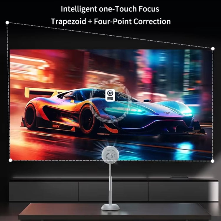 TS-6 Android 11 WiFi6 4K Mini Projector Hidden Lift Gimbal Projector AU Plug(White)