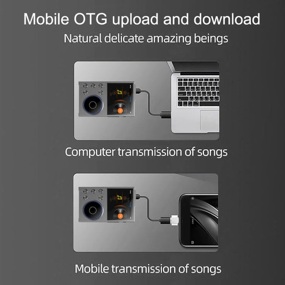 2.4 Inch HIFI Bluetooth Music Player DSD256 Mastering Sound Quality Walkman, Memory: 16GB+16GB(Black)