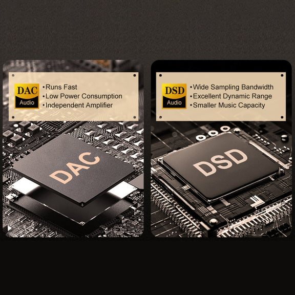 2.4 Inch HIFI Bluetooth Music Player DSD256 Mastering Sound Quality Walkman, Memory: 16GB+32GB(Black)
