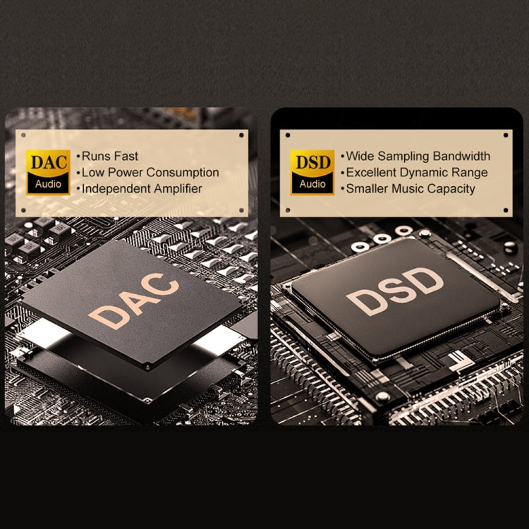 2.4 Inch HIFI Bluetooth Music Player DSD256 Mastering Sound Quality Walkman, Memory: 16GB+16GB(Black)