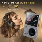 2.4 Inch HIFI Bluetooth Music Player DSD256 Mastering Sound Quality Walkman, Memory: 16GB+32GB(Black)