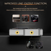 2.4 Inch HIFI Bluetooth Music Player DSD256 Mastering Sound Quality Walkman, Memory: 16GB+32GB(Gray)