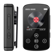MP3 Bluetooth Music Player HIFI Sports Clip Touch Screen MP4, Memory: 16GB(Black)