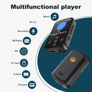 MP3 Bluetooth Music Player HIFI Sports Clip Touch Screen MP4, Memory: 16GB(Black)