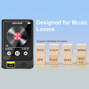 MP3 / MP4 Music Player Bluetooth Radio E-book Playback Walkman, Memory: 32GB(Black)