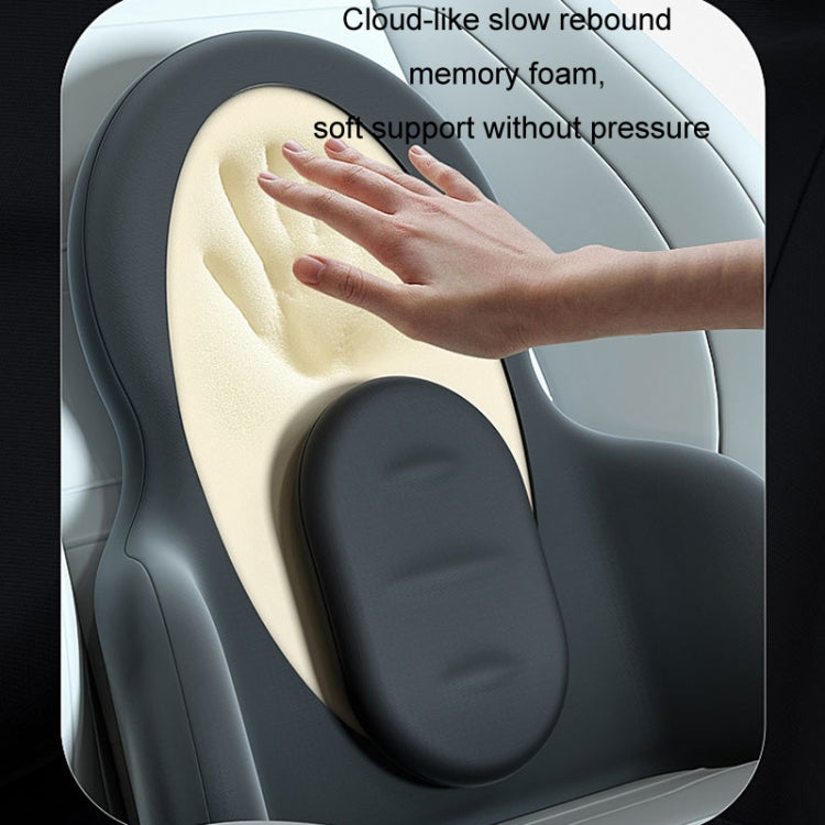 Multifunctional Car Memory Foam Adjustable Lumbar Support, Color: Classic Black