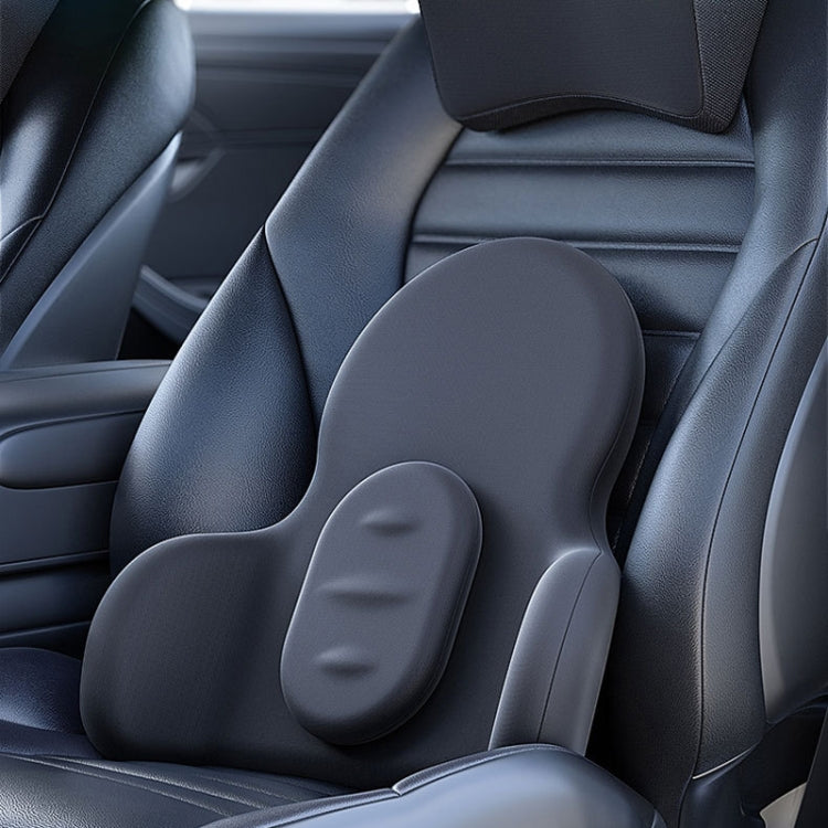 Multifunctional Car Memory Foam Adjustable Lumbar Support, Color: Classic Orange