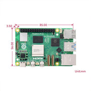Waveshare For Raspberry Pi 5 2.4GHz Quad-Core BCM2712 Processor Development Board, Spec: 4GB