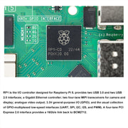 Waveshare For Raspberry Pi 5 2.4GHz Quad-Core BCM2712 Processor Development Board, Spec: 4GB