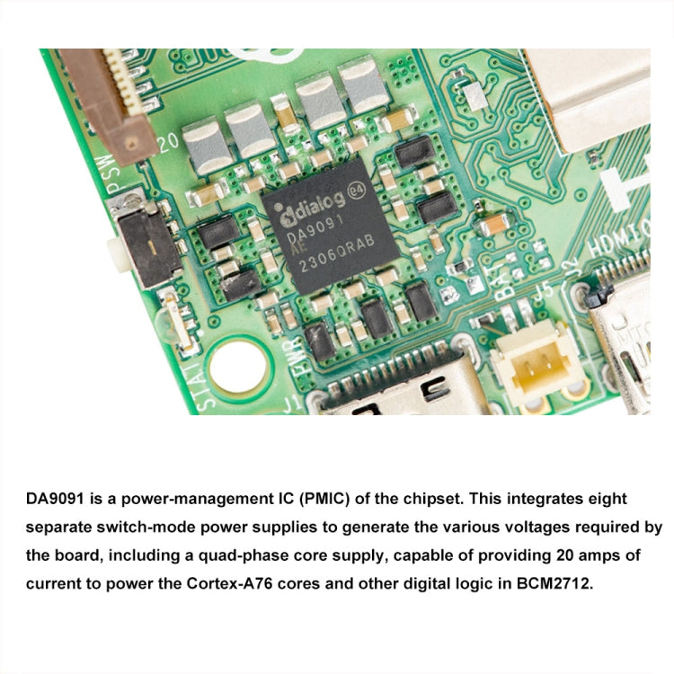 Waveshare For Raspberry Pi 5 2.4GHz Quad-Core BCM2712 Processor Development Board, Spec: 4GB