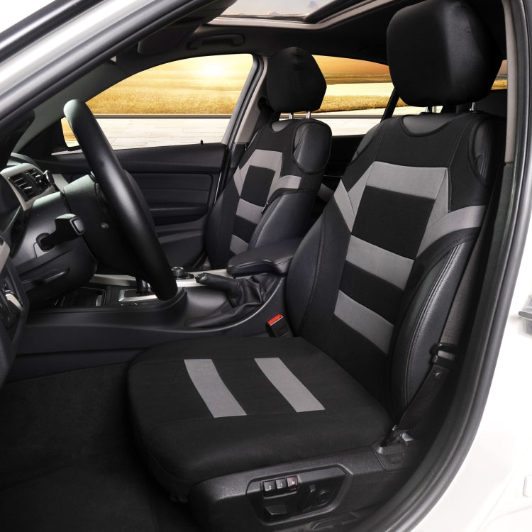 Car Vest Style Double Front Seat Interior Seat Cover(Gray)