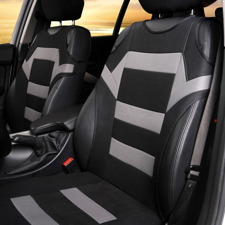Car Vest Style Double Front Seat Interior Seat Cover(Gray)