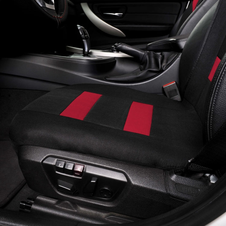 Car Vest Style Double Front Seat Interior Seat Cover(Red)