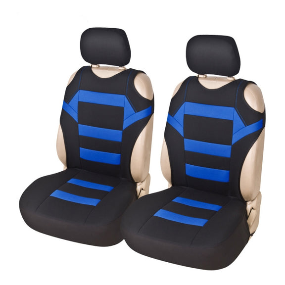 Car Vest Style Double Front Seat Interior Seat Cover(Blue)