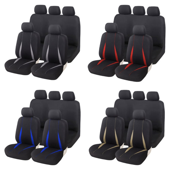 Cars All Seasons Universal All-Inclusive Fabric Seat Cover(33055 Red)