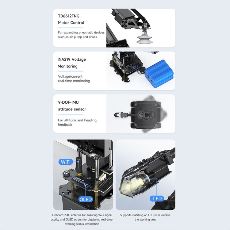 Waveshare 25118 RoArm-M2-S Desktop Robotic Arm Kit, Based On ESP32, 4-DOF(UK Plug)