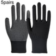 5pairs Outdoor Breathable Non-slip Particle Silicone Hiking Riding Nylon Gloves Thin Mittens(Black) - Safety Gloves by PMC TechLife | Online Shopping South Africa | PMC TechLife | Buy Now Pay Later Mobicred