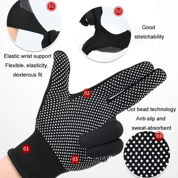 5pairs Outdoor Breathable Non-slip Particle Silicone Hiking Riding Nylon Gloves Thin Mittens(Grey)