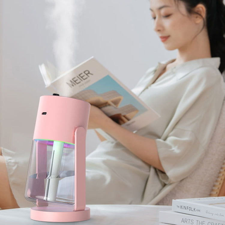 280ml Star Projection Light Humidifier USB Car Diffuser Humidifier Household Hydrating Atomizer, Color: Rotating Pink