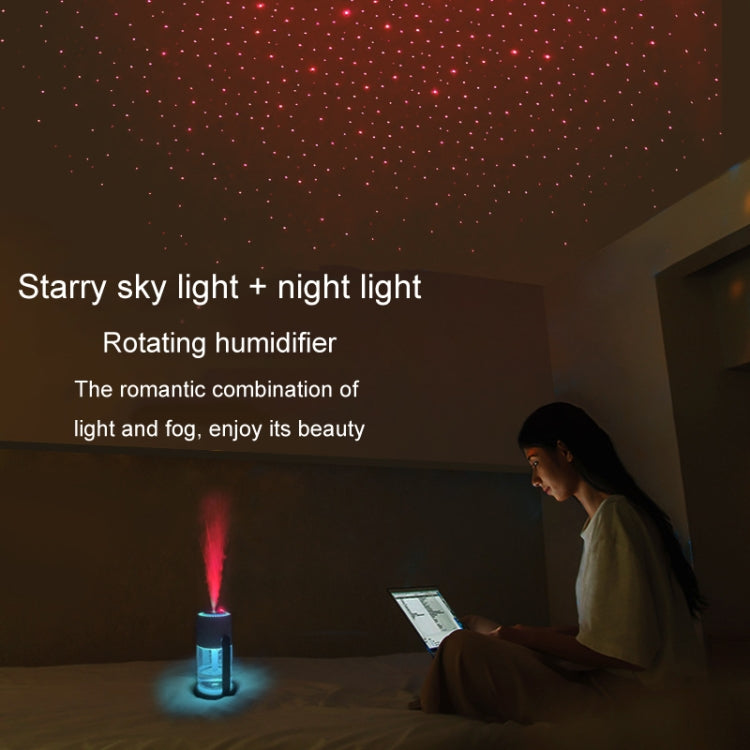 280ml Star Projection Light Humidifier USB Car Diffuser Humidifier Household Hydrating Atomizer, Color: Rotating Pink