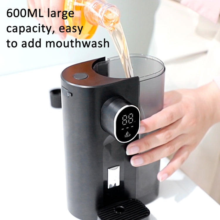 600ml Automatic Mouthwash Dispenser 4 Levels Quantitative with 2 Cups(White)