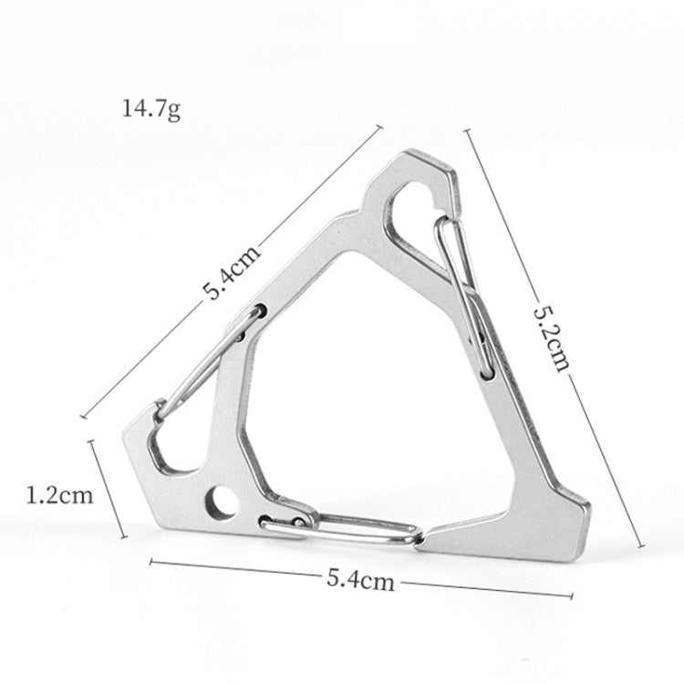 Outdoor Stainless Steel Hanging Buckle Multi-functional Portable Triangle Hook Multi-Hook Carabiner(Black)