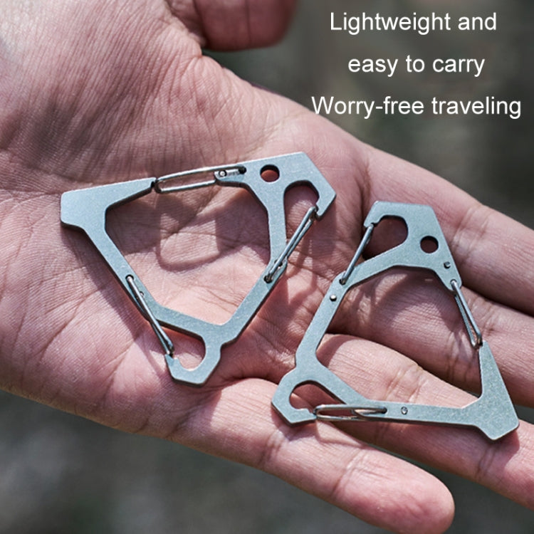 Outdoor Stainless Steel Hanging Buckle Multi-functional Portable Triangle Hook Multi-Hook Carabiner(Black)