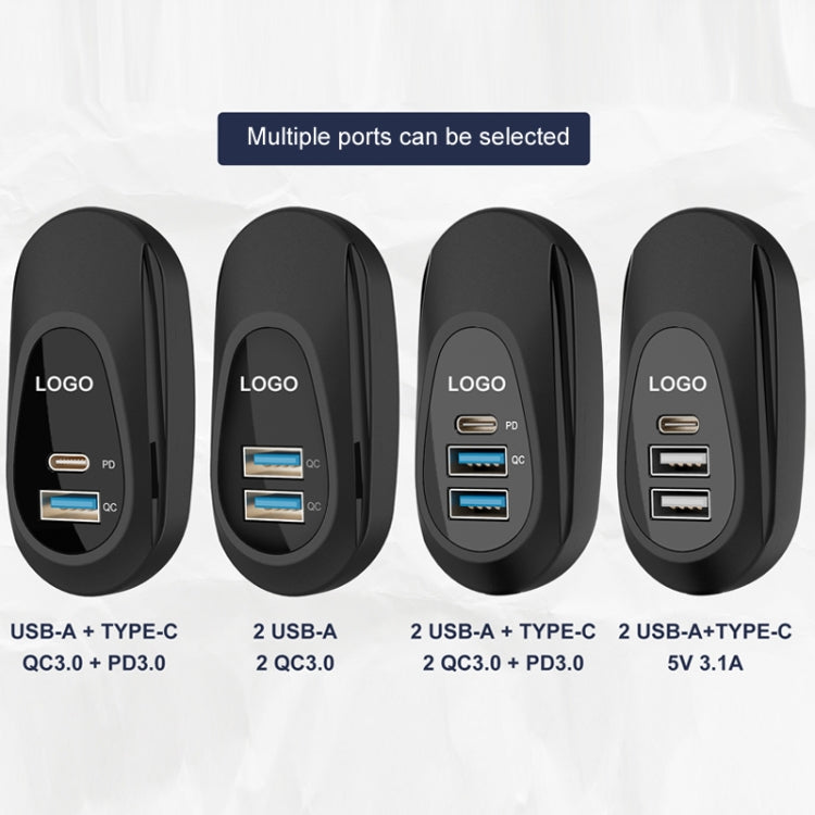 12-24V Bus Handlebar Installed USB Fast Charging Charger, Specifications: 2U QC+QC