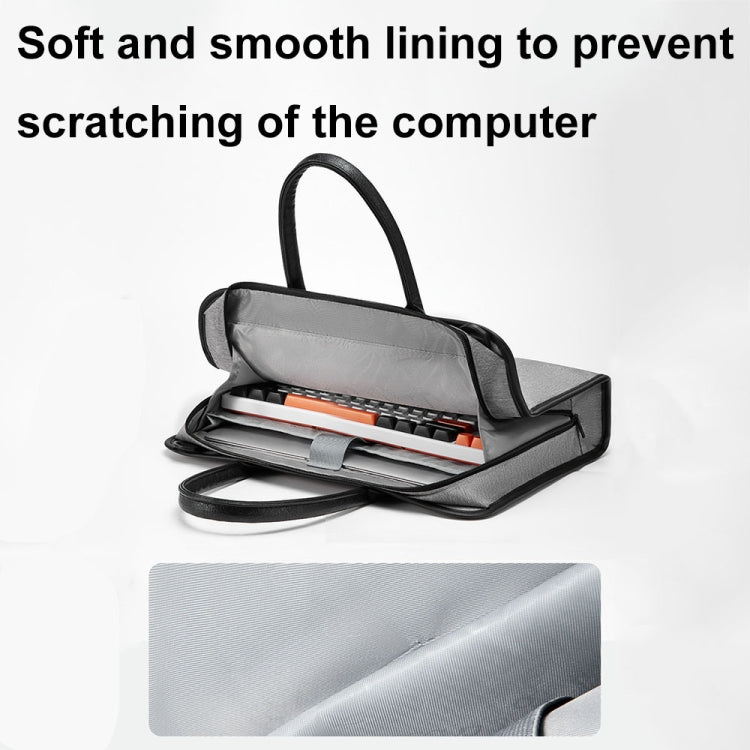 Baona BN-I009 14-inch Large-capacity Shock-absorbing And Wear-resistant Laptop Bag(Gray)