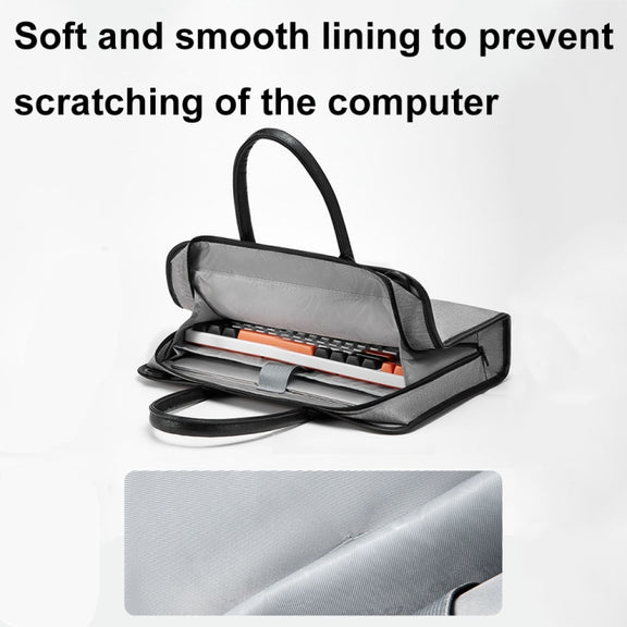 Baona BN-I009 14-inch Large-capacity Shock-absorbing And Wear-resistant Laptop Bag(Black)