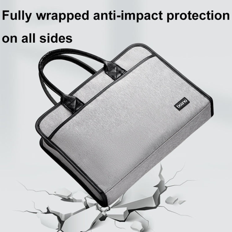 Baona BN-I009 14-inch Large-capacity Shock-absorbing And Wear-resistant Laptop Bag(Gray)