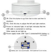 Intelligent Electric Roundabout 360 Degree Rotating Disc Table Live Shooting Video Props(White)