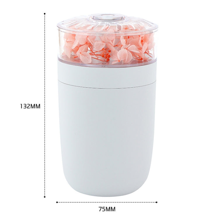 230ml Flower Air Humidifier USB Home Car Aroma Humidifier With Colorful Ambient Light(Pink)