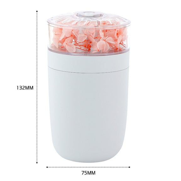 230ml Flower Air Humidifier USB Home Car Aroma Humidifier With Colorful Ambient Light(Pink)
