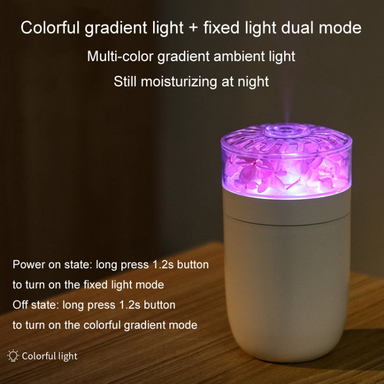 230ml Flower Air Humidifier USB Home Car Aroma Humidifier With Colorful Ambient Light(Pink)