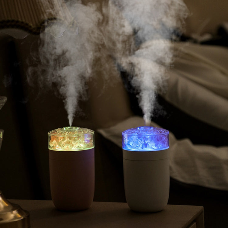 230ml Flower Air Humidifier USB Home Car Aroma Humidifier With Colorful Ambient Light(Pink)