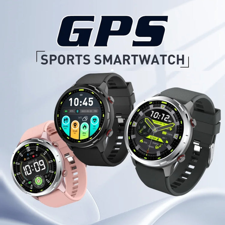 Outdoor GPS Sport Watch 1.32inch HD Round Screen Multi Sport Mode Smartwatch(Silver)