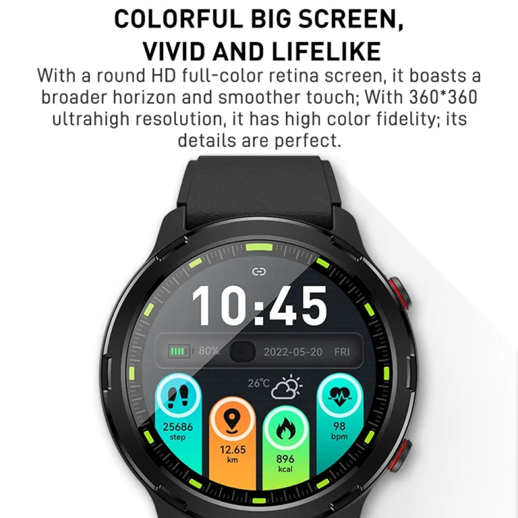 Outdoor GPS Sport Watch 1.32inch HD Round Screen Multi Sport Mode Smartwatch(Silver)