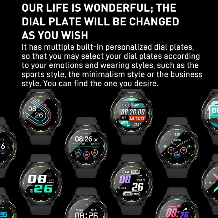 Outdoor GPS Sport Watch 1.32inch HD Round Screen Multi Sport Mode Smartwatch(Silver)