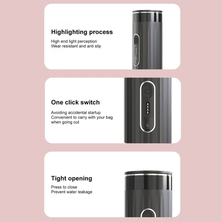 3 In 1 Automatic Wireless Italian Capsule Coffee Machine Portable Rechargeable Heating Coffee Maker(Black)
