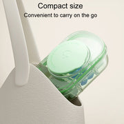 Portable Compartment Sealed Medicine Organizer Large Capacity Pill Dispenser(Green)