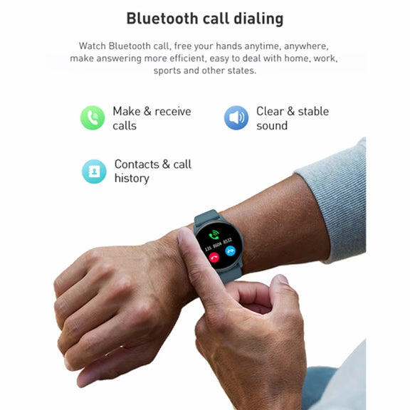 Bluetooth Talk Smartwatch Multi-Function Monitor Heart Rate / Blood Pressure / Blood Oxygen / Sleep(Black)