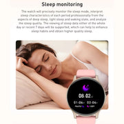 Bluetooth Talk Smartwatch Multi-Function Monitor Heart Rate / Blood Pressure / Blood Oxygen / Sleep(Pink)