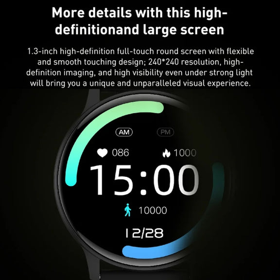 Bluetooth Talk Smartwatch Multi-Function Monitor Heart Rate / Blood Pressure / Blood Oxygen / Sleep(Black)