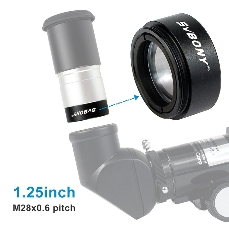 SVBONY F9115A Fine Thread 1.25 inch 0.5x Eyepiece Reducing Lens